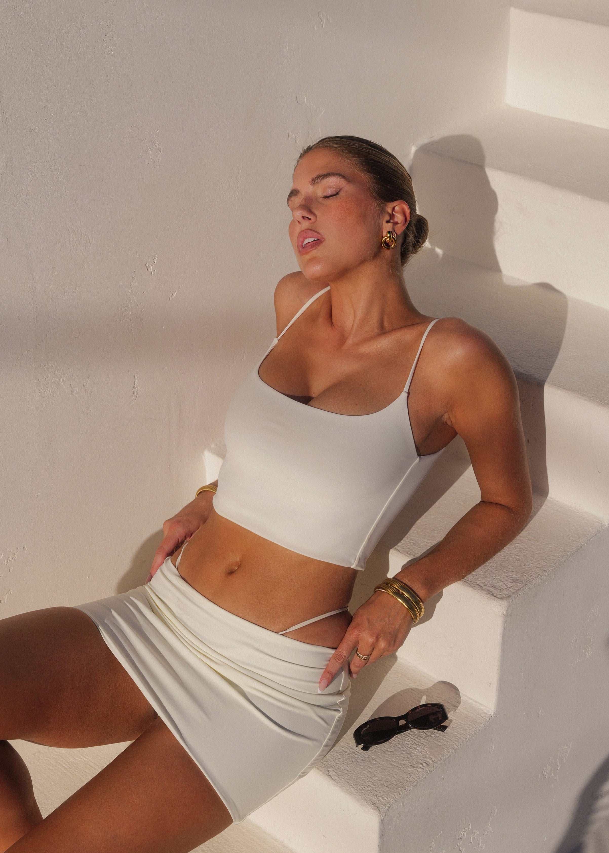 silhouette tank ivory